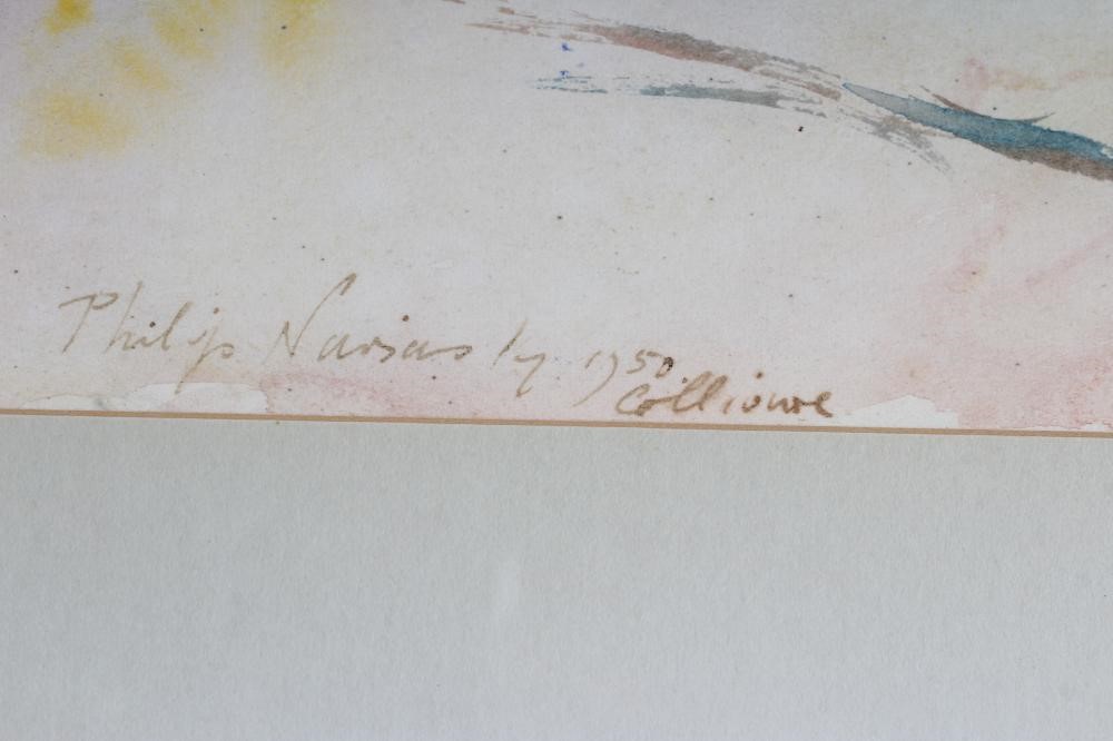 PHILIP NAVIASKY (1884-1983) Continental Beach Scene with Fisherfolk Mending Nets Image