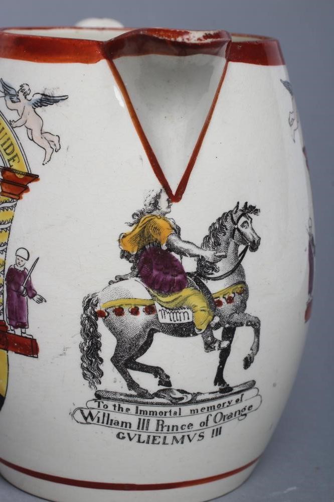 OF ROYAL INTEREST - a creamware barrel jug Image