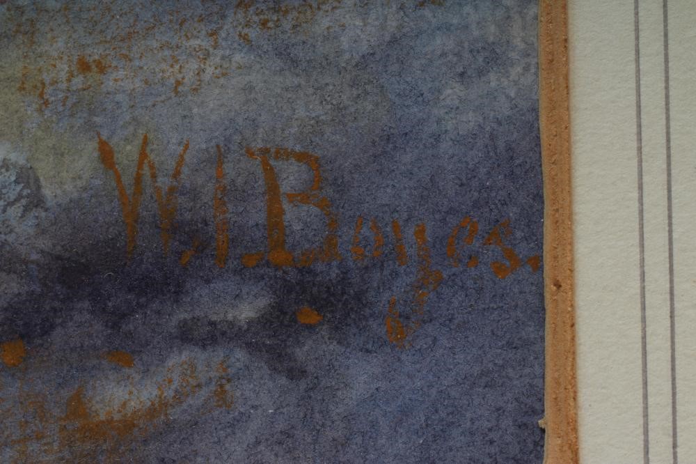 WILLIAM JOSEPH BOYES (1847-1935) Rocky Shore with Two Ladies, watercolour heightened with white, Image