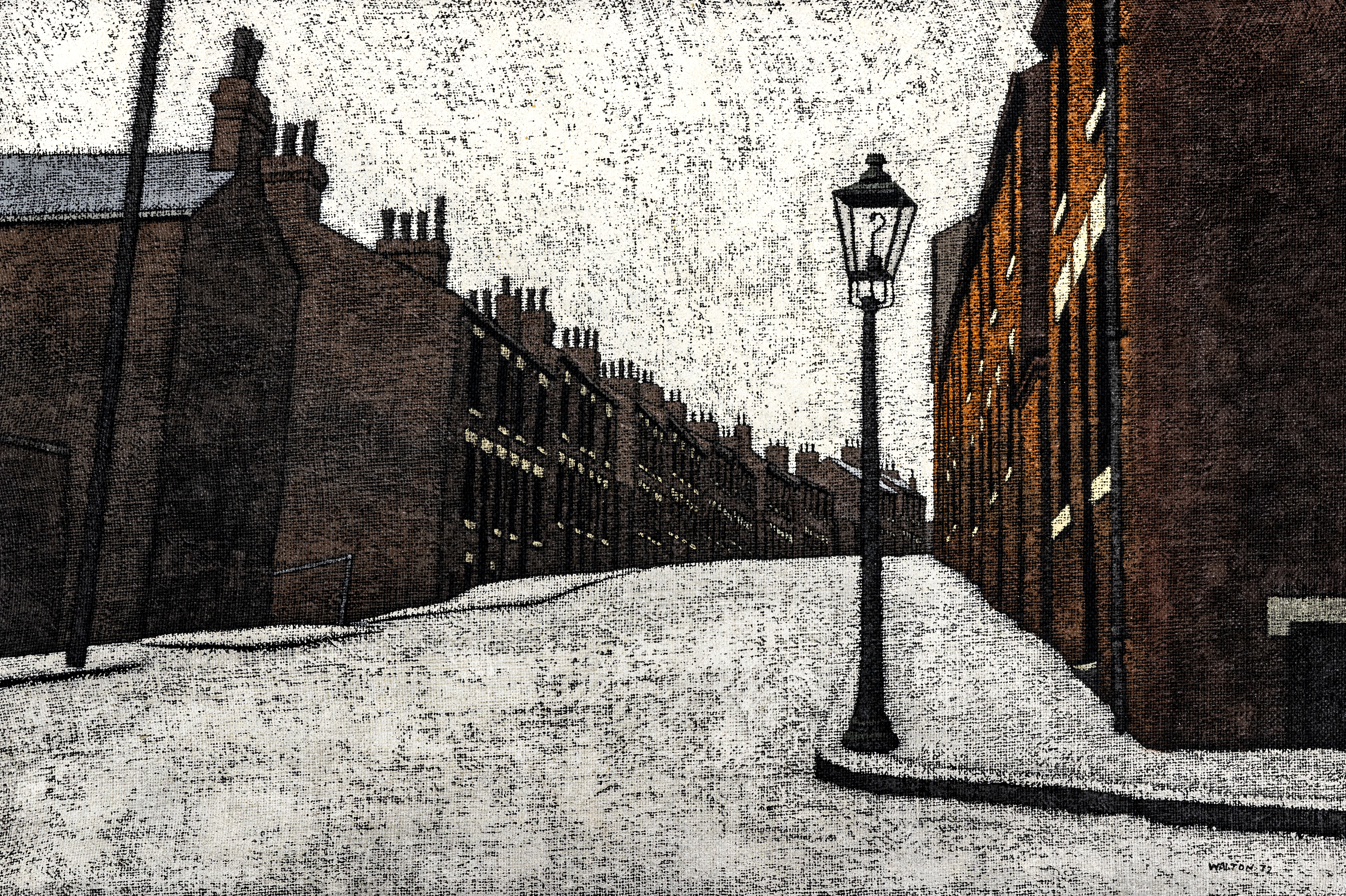 STUART WALTON (b.1933) Leeds Street Scene, oil on board, signed and dated (19)72, 20" x 30", framed Image