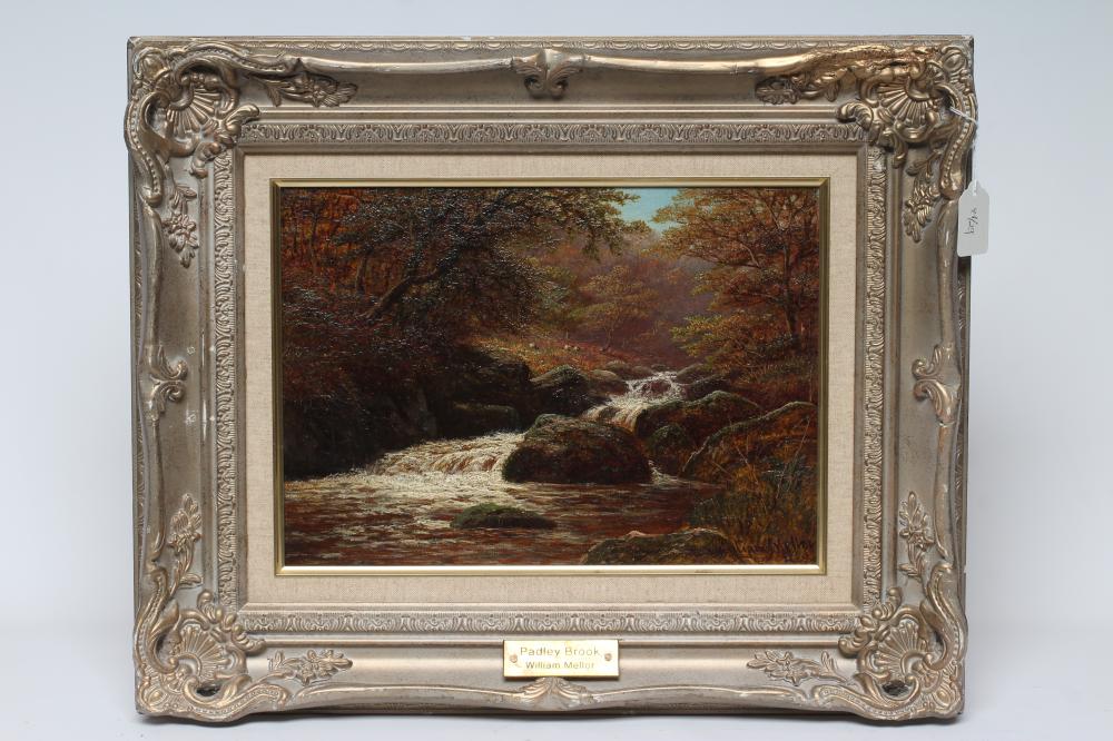 WILLIAM MELLOR (1851-1931) "Padley Brook, Derbyshire", oil on canvas, signed, inscribed to reverse, Image