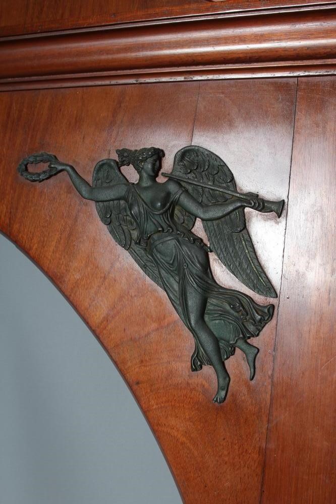 AN ARCHITECTURAL MAHOGANY PEDIMENTED FRAME Image