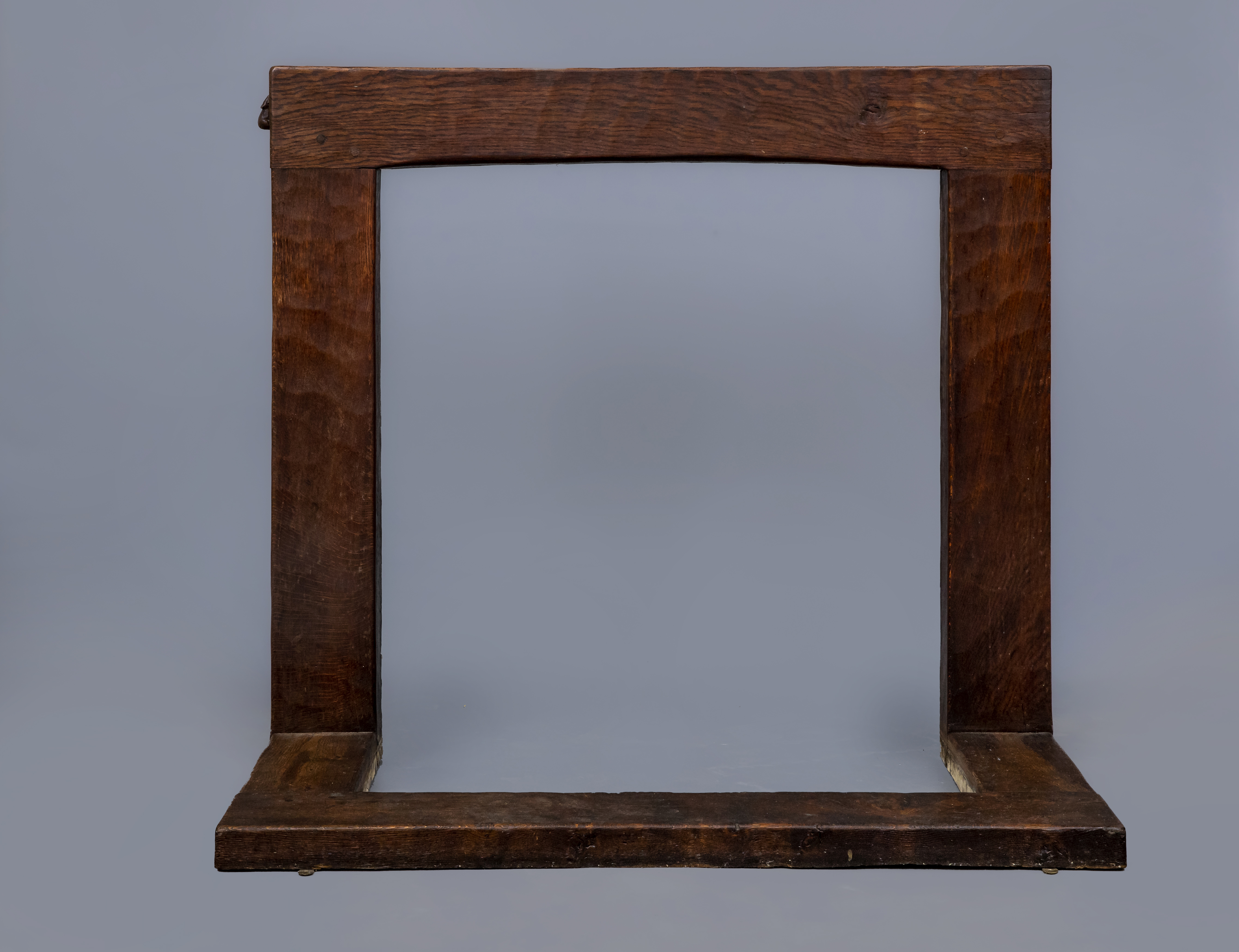 A ROBERT THOMPSON ADZED OAK FIRE SURROUND Image