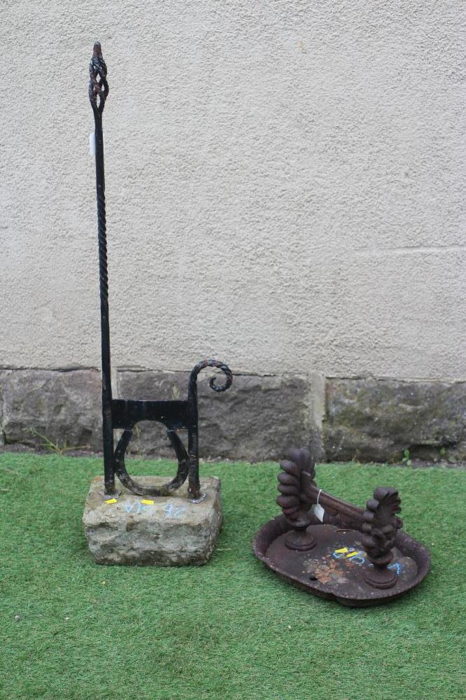 A CAST IRON BOOT SCRAPER Image