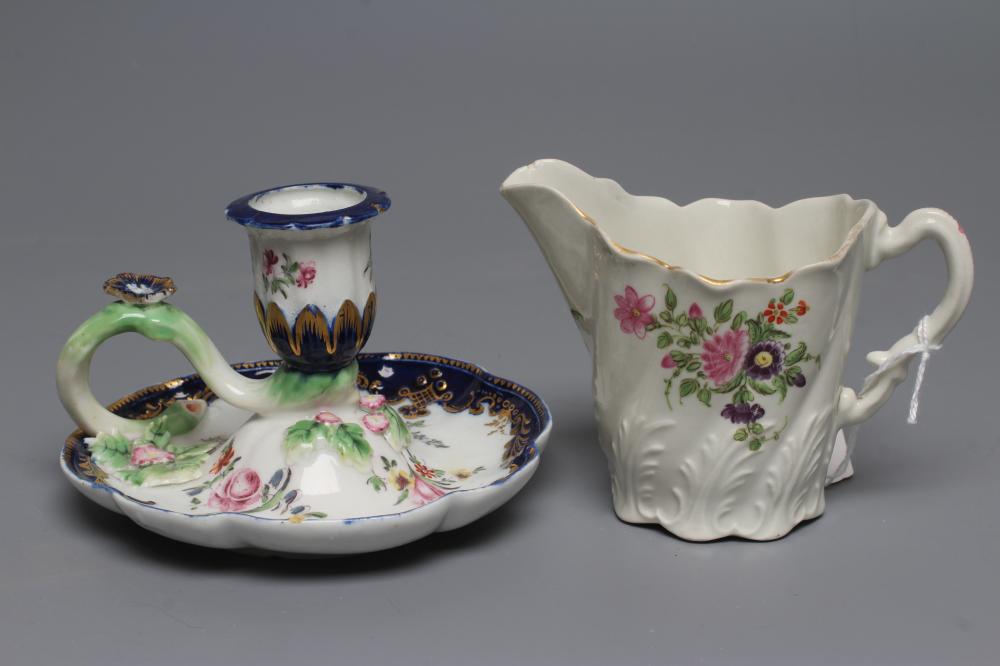 A CHELSEA PORCELAIN CHAMBERSTICK Image