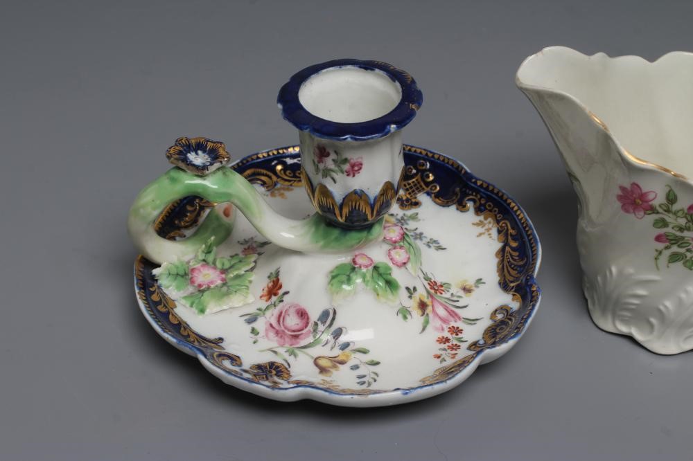 A CHELSEA PORCELAIN CHAMBERSTICK Image