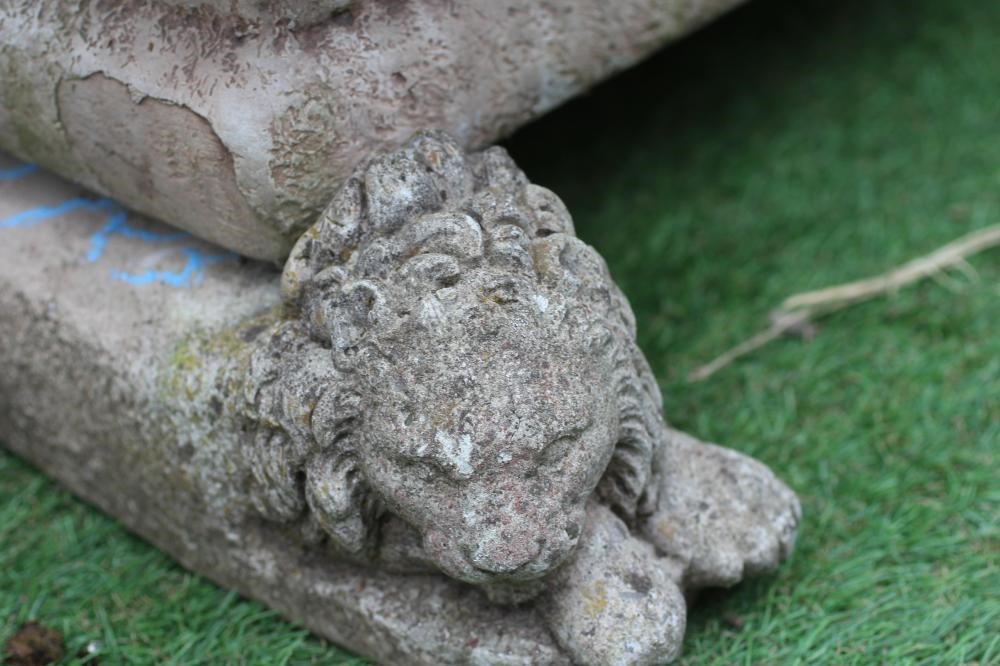 A PAIR OF COMPOSITION STONE JARDINIERES of oblong form with everted rims and cushion moulded sides Image