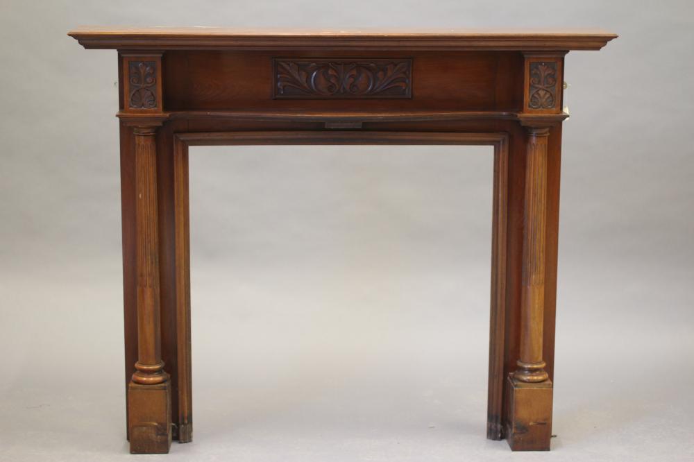 A MAHOGANY FIRE SURROUND Image