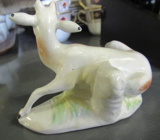 A DERBY PORCELAIN STAG AND HIND Image