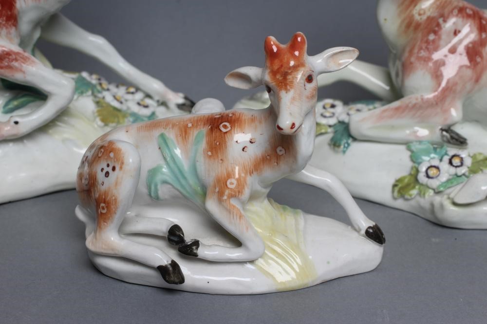 A DERBY PORCELAIN STAG AND HIND Image