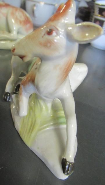 A DERBY PORCELAIN STAG AND HIND Image