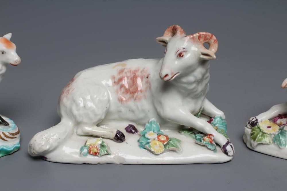 A DERBY PORCELAIN RAM AND EWE Image