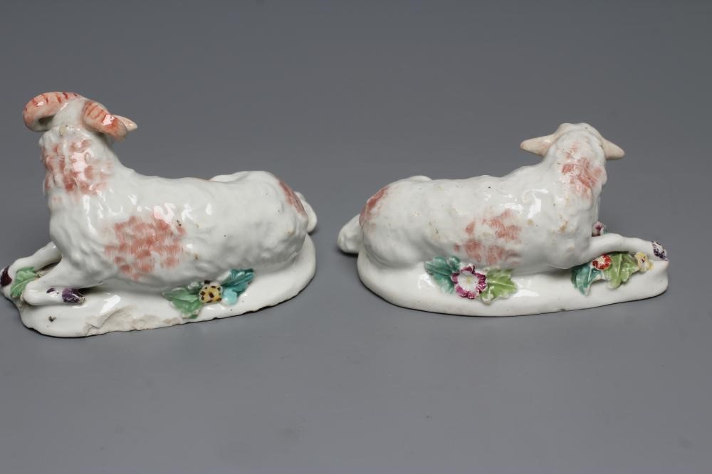 A DERBY PORCELAIN RAM AND EWE Image