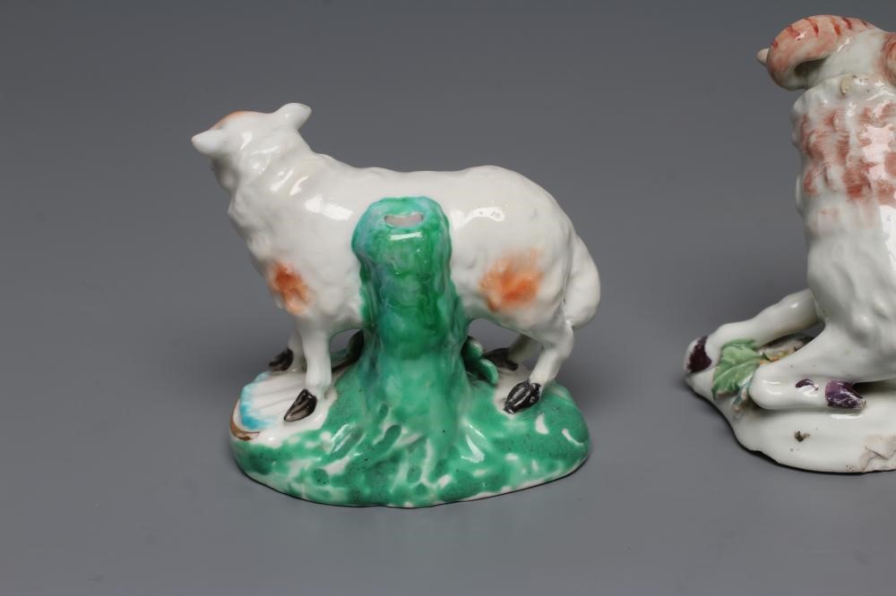 A DERBY PORCELAIN RAM AND EWE Image