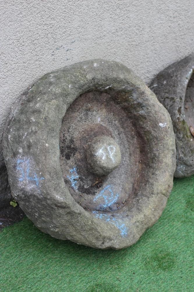 A SANDSTONE TROUGH of rough hewn circular form Image