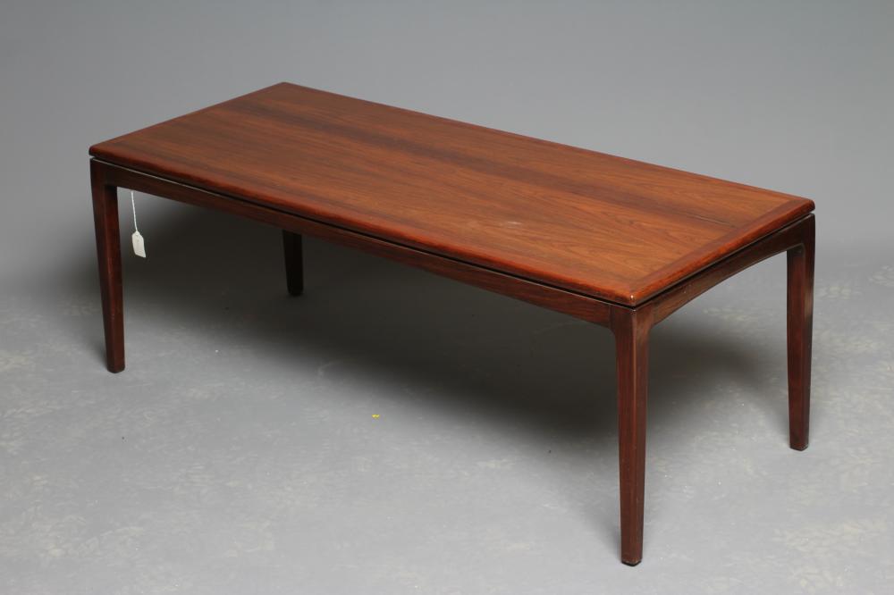 A SCANDINAVIAN DESIGN FORMOSA TEAK COFFEE TABLE, mid 20th century, the oblong top with recessed Image
