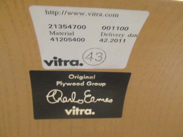 A CHARLES & RAY EAMES DESIGN VITRA PLYWOOD LCW CHAIR, the moulded plywood with ash veneers, Vitra Image