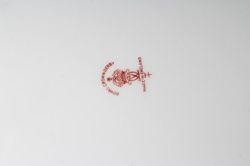 TWO ROYAL CROWN DERBY CHINA IMARI PATTERN TRIOS Image