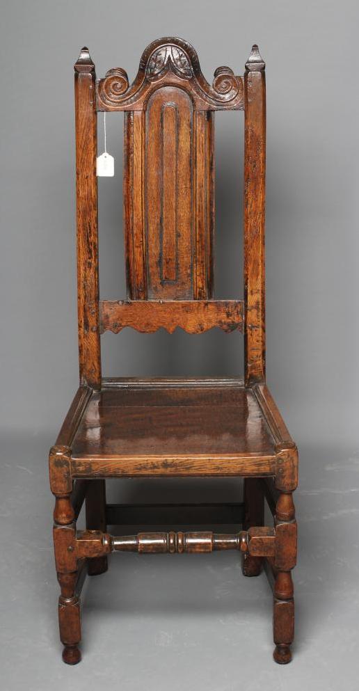 A JOINED OAK BACKSTOOL Image