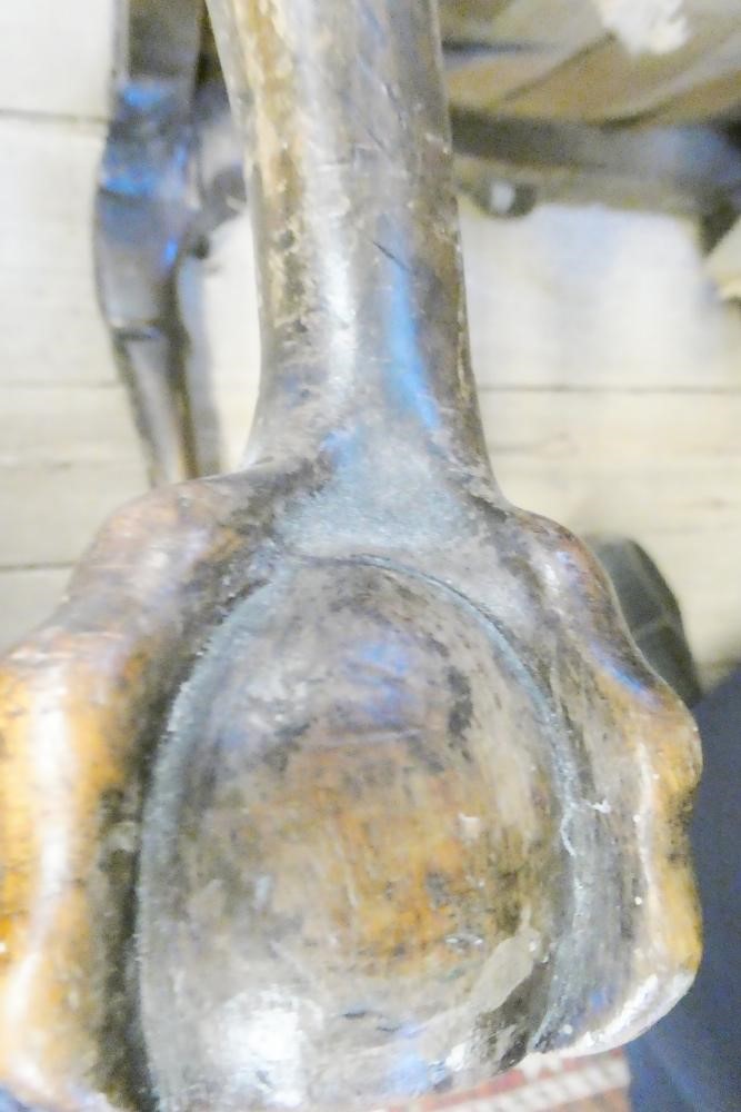 A MAHOGANY AND PARCEL GILT DRESSING STOOL of mid Georgian design Image