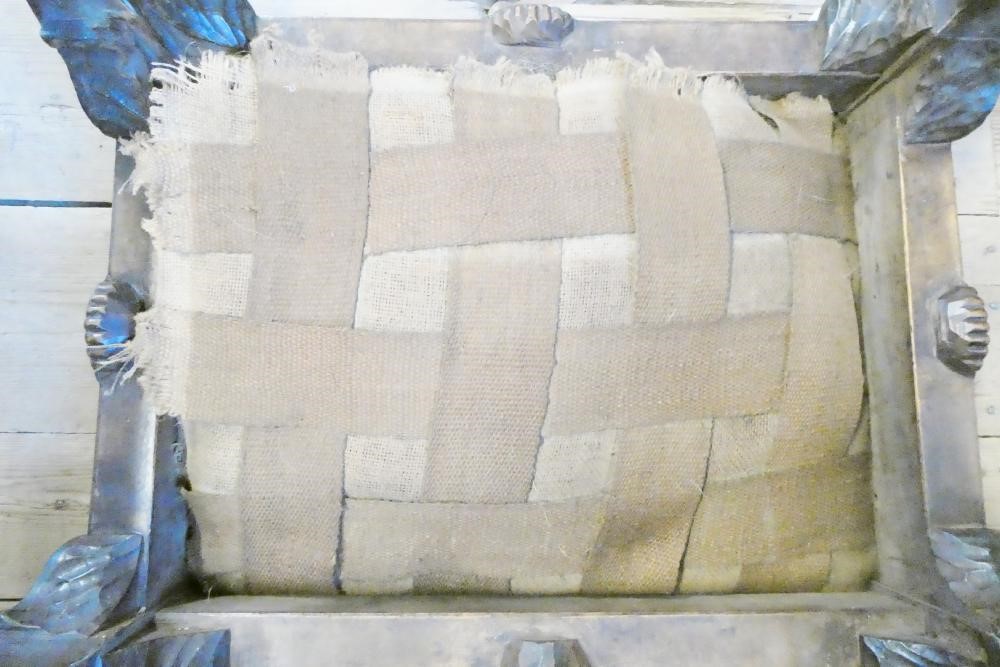 A MAHOGANY AND PARCEL GILT DRESSING STOOL of mid Georgian design Image