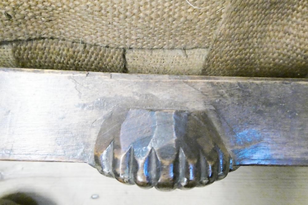 A MAHOGANY AND PARCEL GILT DRESSING STOOL of mid Georgian design Image