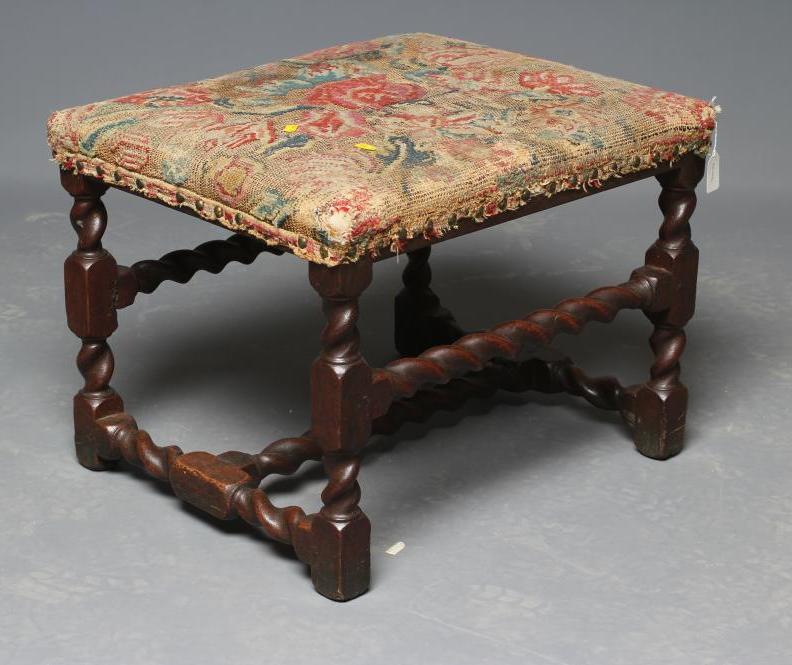 AN JOINED OAK STOOL Image