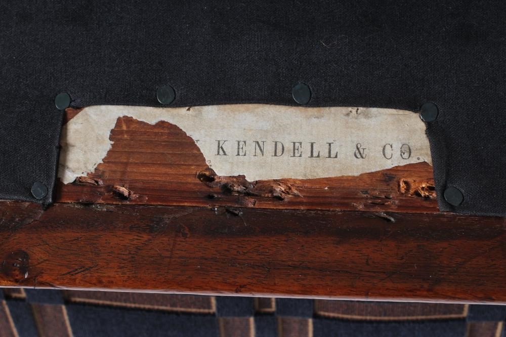 A VICTORIAN WALNUT DRESSING STOOL of square form Image
