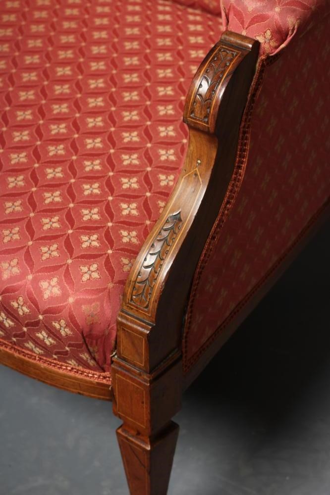 A CARVED WALNUT SHOW FRAME THREE PIECE SALON SUITE Image