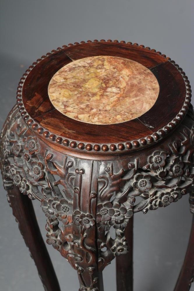 A CHINESE HARDWOOD JARDINIERE STAND Image
