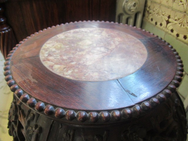 A CHINESE HARDWOOD JARDINIERE STAND Image