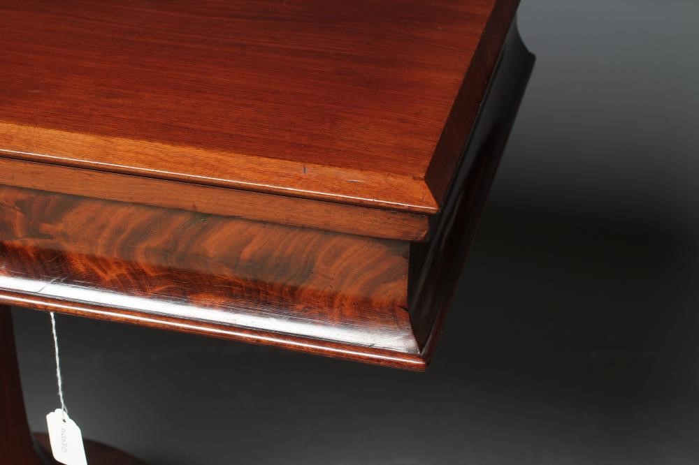 A VICTORIAN MAHOGANY FOLDING TEA TABLE Image