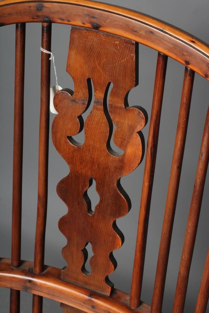 A YORKSHIRE YEW HIGH BACK WINDSOR ARMCHAIR Image