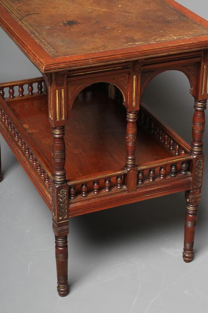 A GILLOWS AESTHETIC WALNUT AND PARCEL GILT OCCASIONAL TABLE Image