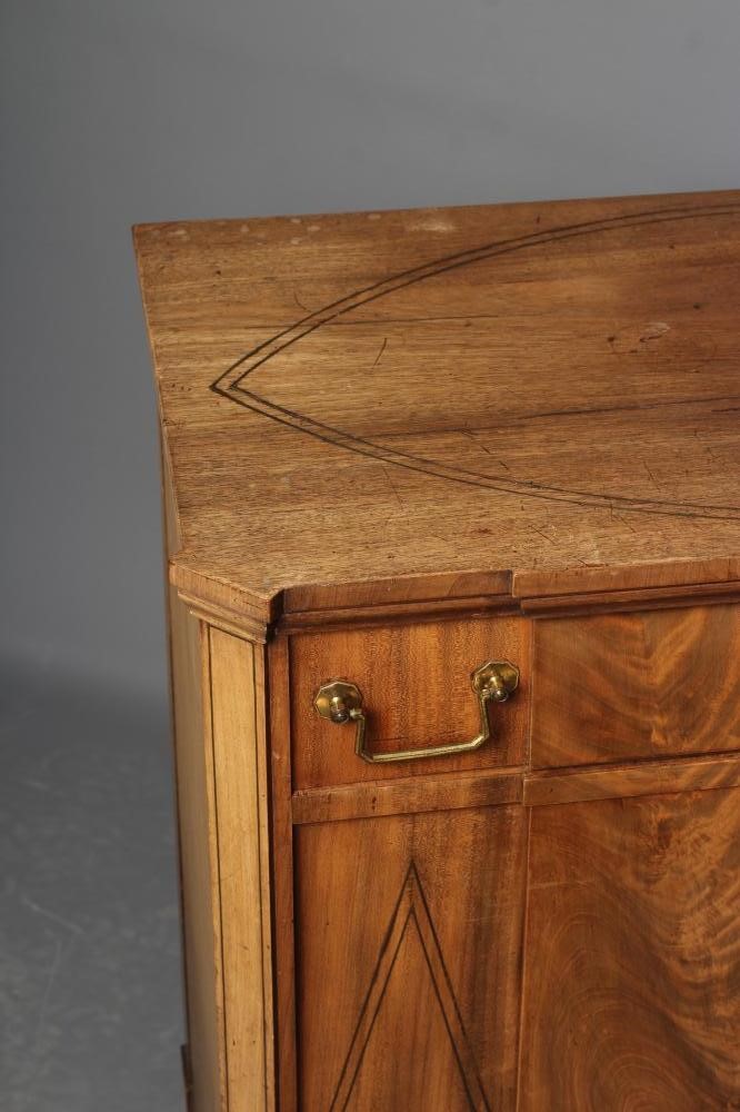 A DUTCH MAHOGANY AND BRASS INLAID SIDE CABINET Image