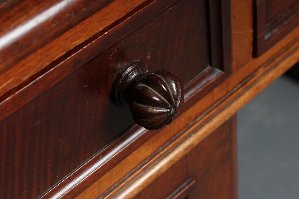 A VICTORIAN MAHOGANY PEDESTAL DESK Image