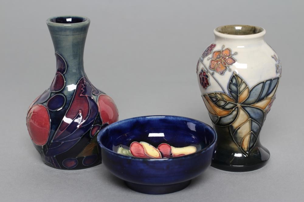 TWO MOORCROFT POTTERY SMALL VASES Image