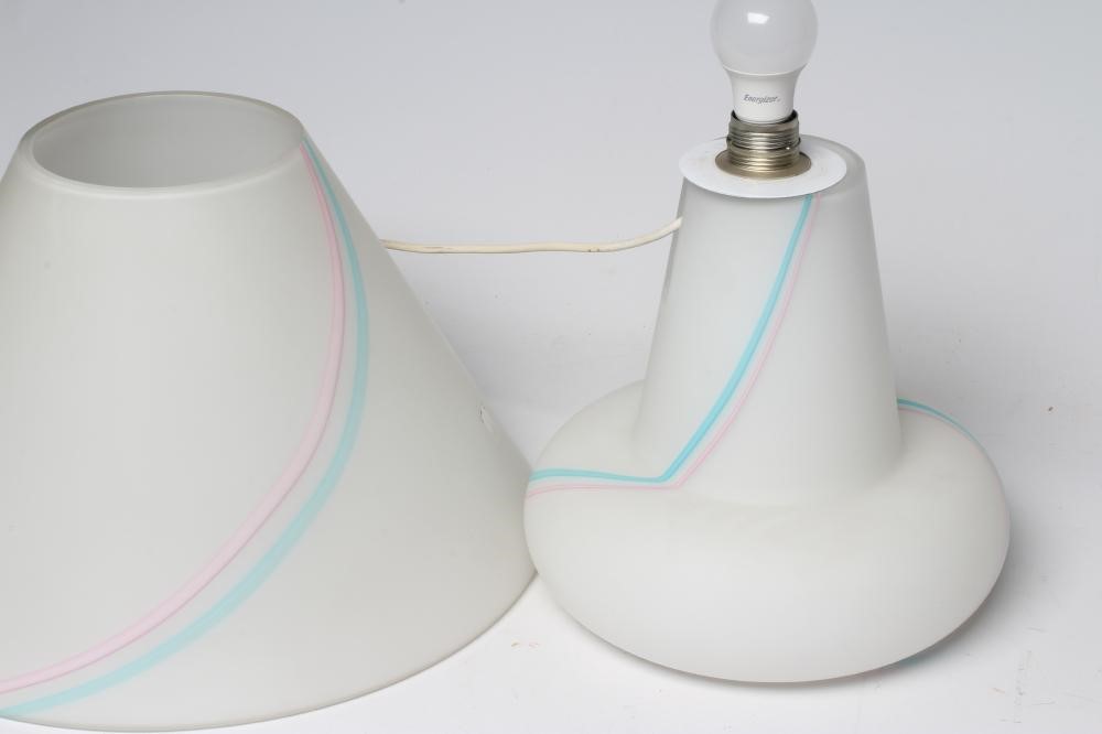 A MURANO VETRI GLASS LAMP BASE AND SHADE Image