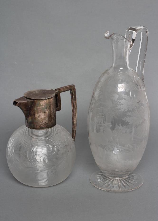 A BOHEMIAN GLASS CLARET JUG Image
