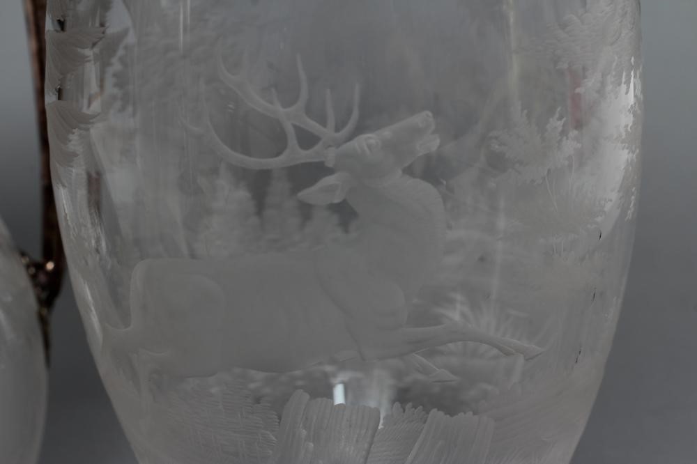 A BOHEMIAN GLASS CLARET JUG Image