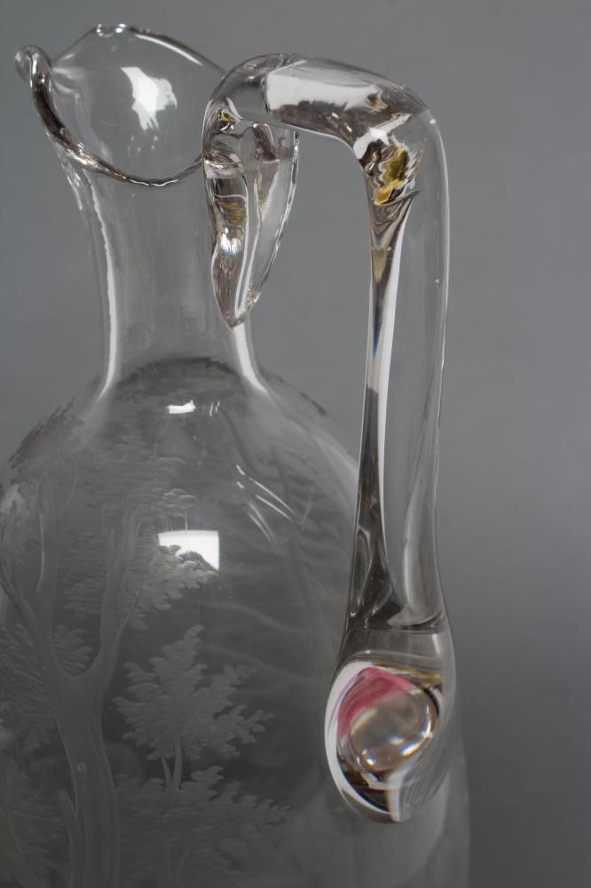 A BOHEMIAN GLASS CLARET JUG Image