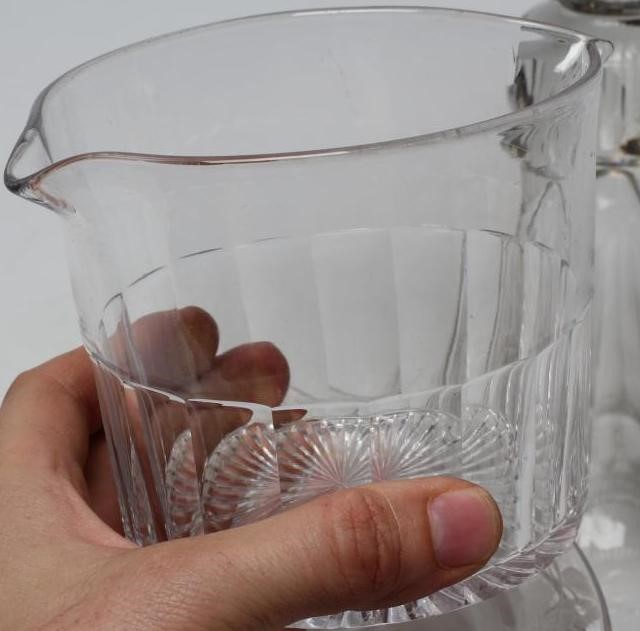 A SET OF NINE VICTORIAN CIRCULAR GLASS ICE PLATES Image