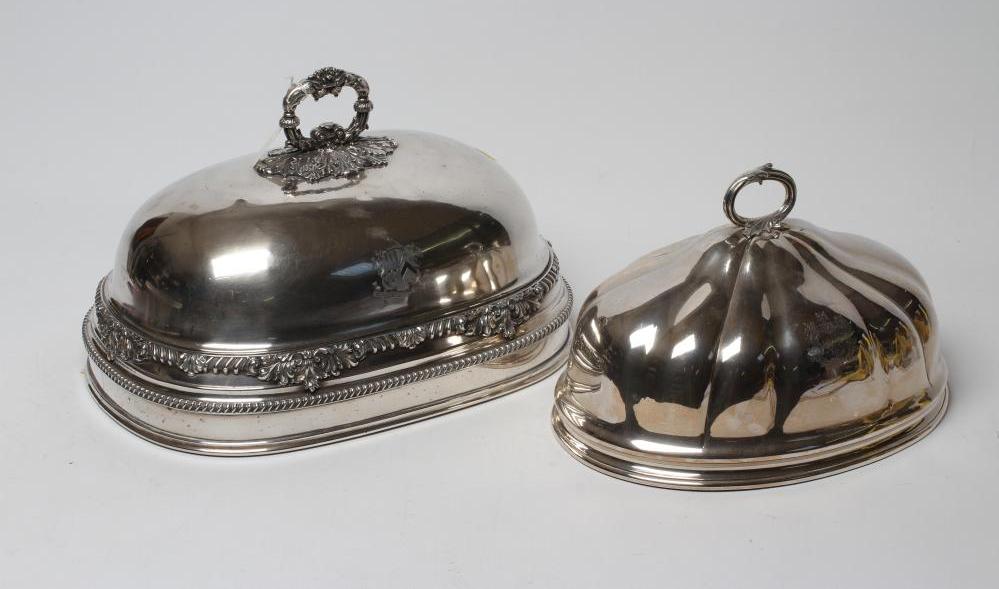 AN OLD SHEFFIELD PLATE MEAT DOME Image