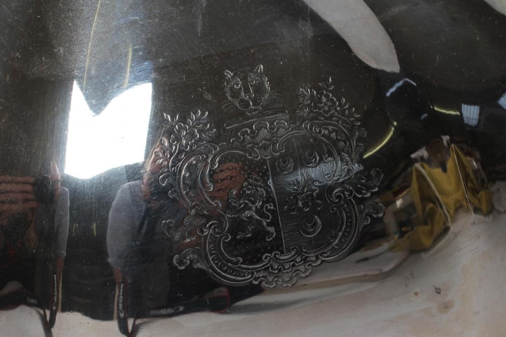 AN OLD SHEFFIELD PLATE MEAT DOME Image