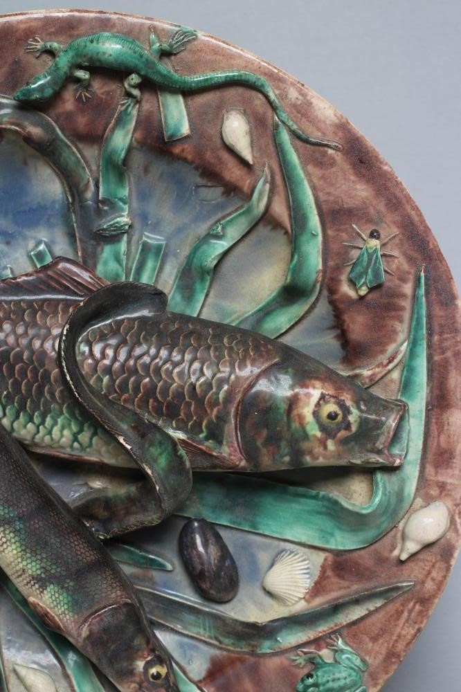 A PALISSY STYLE MAJOLICA PLAQUE Image
