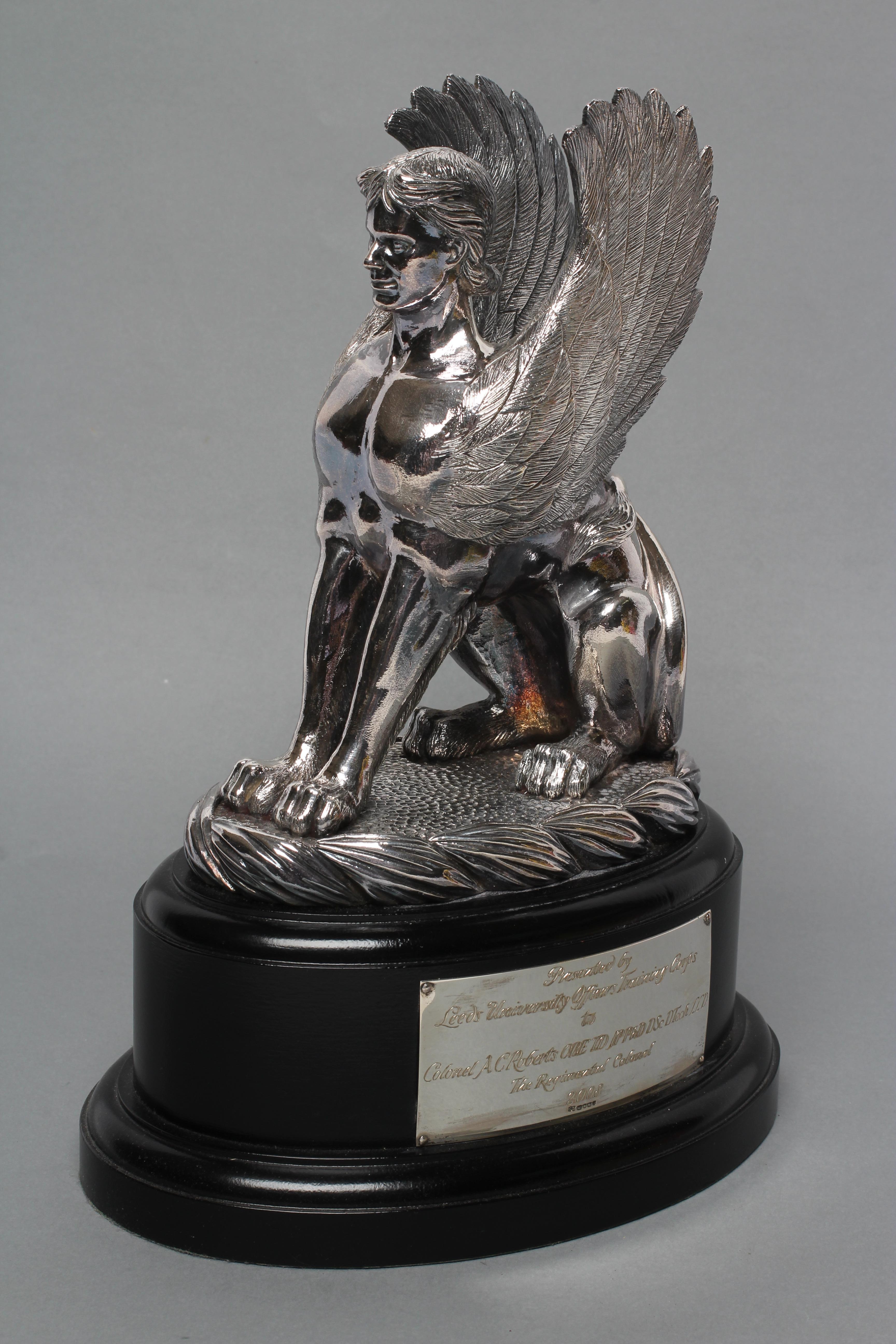 A FILLED SILVER MODEL OF THE SPHINX Image