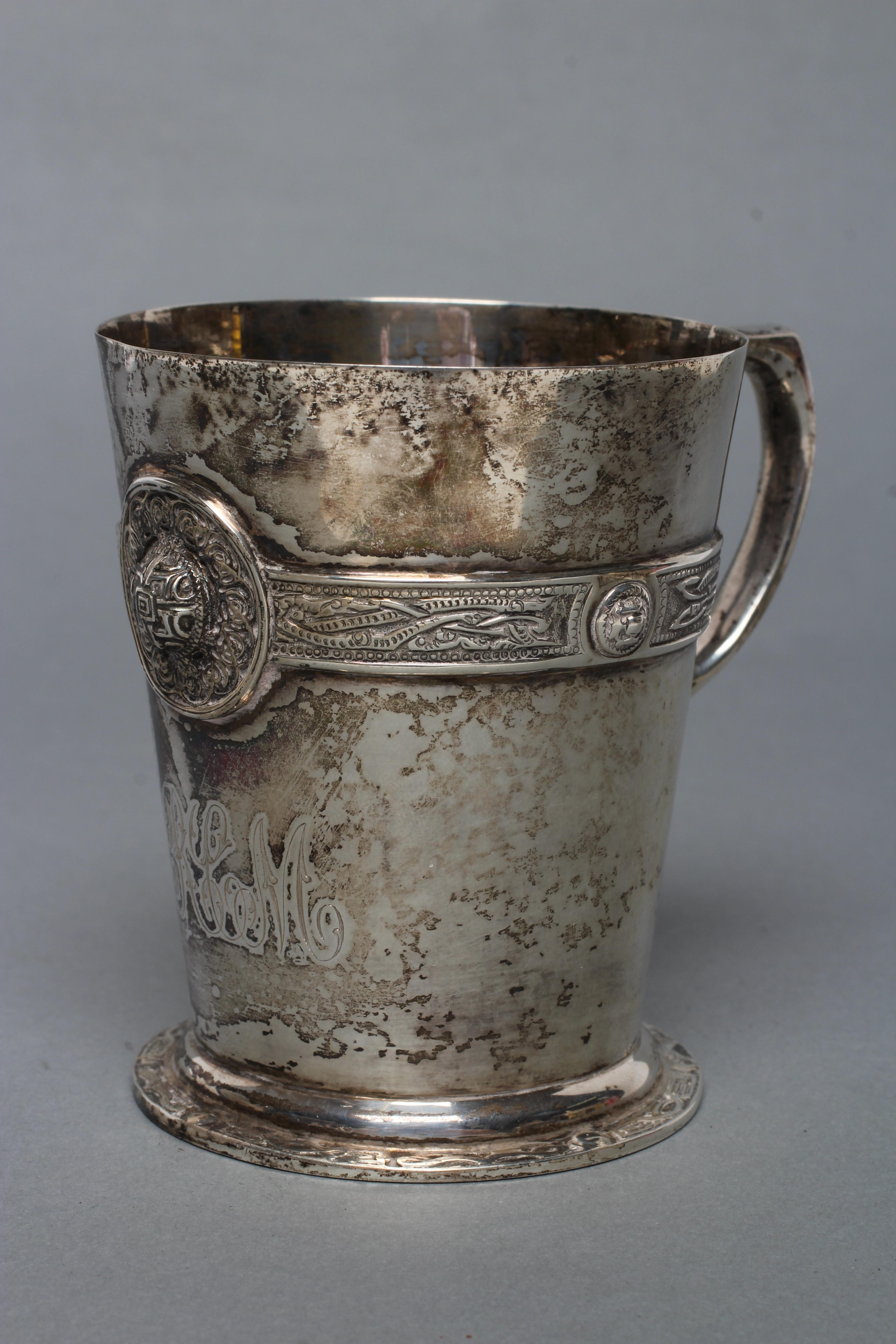 AN IRISH SILVER CHRISTENING MUG Image