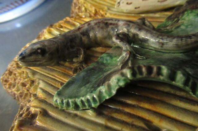 A PAIR OF PALISSY STYLE MAJOLICA PLAQUES Image