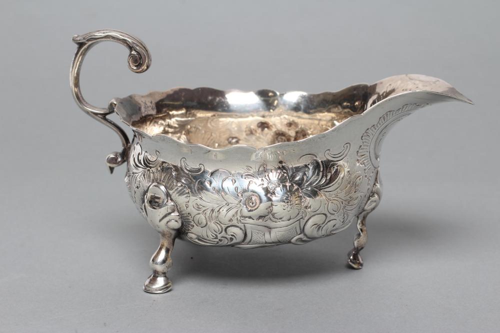 A GEORGE II SILVER SAUCEBOAT Image
