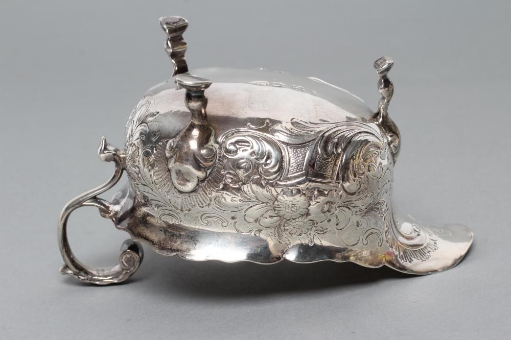 A GEORGE II SILVER SAUCEBOAT Image